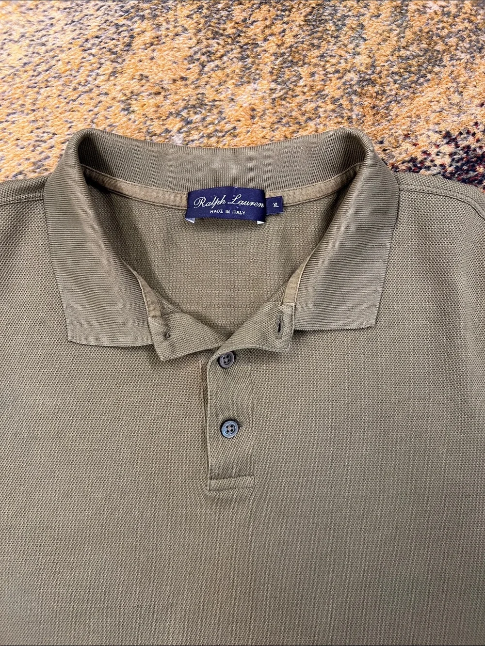 Ralph Lauren purple label olive polo Sz XL